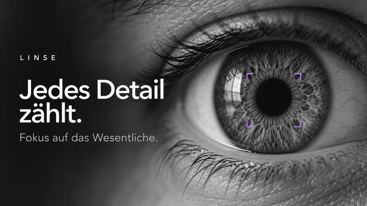 Körniger Schreibmaschinen-Look mit Iris und Frequenzen für eine Brillenkollektion