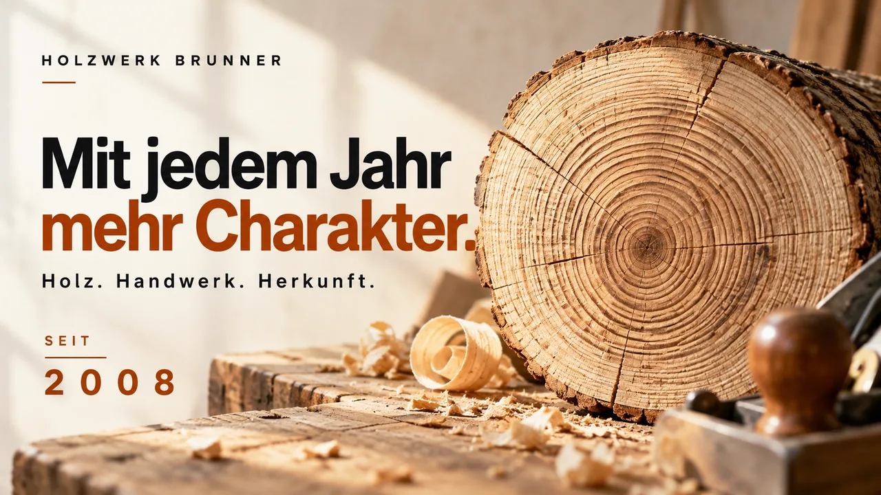 Kinetische Typografie und Logo-Animation für eine Schreinerei