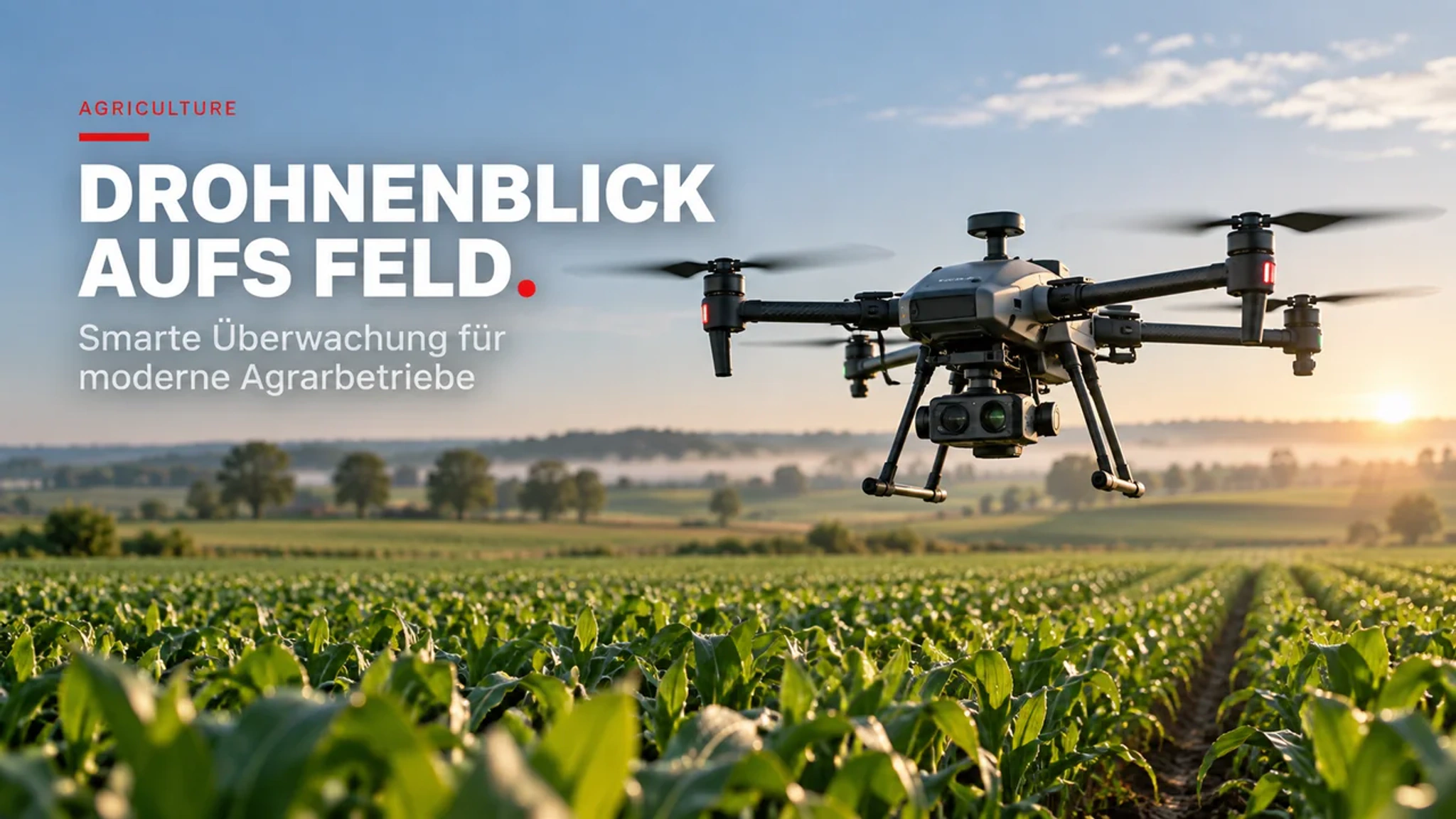 Drohnenblick aufs Feld – KI-Werbefilm